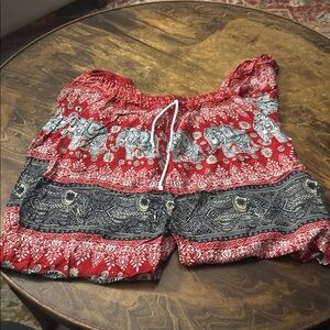 Vintage Lightweight Elephant Print Pants Xl